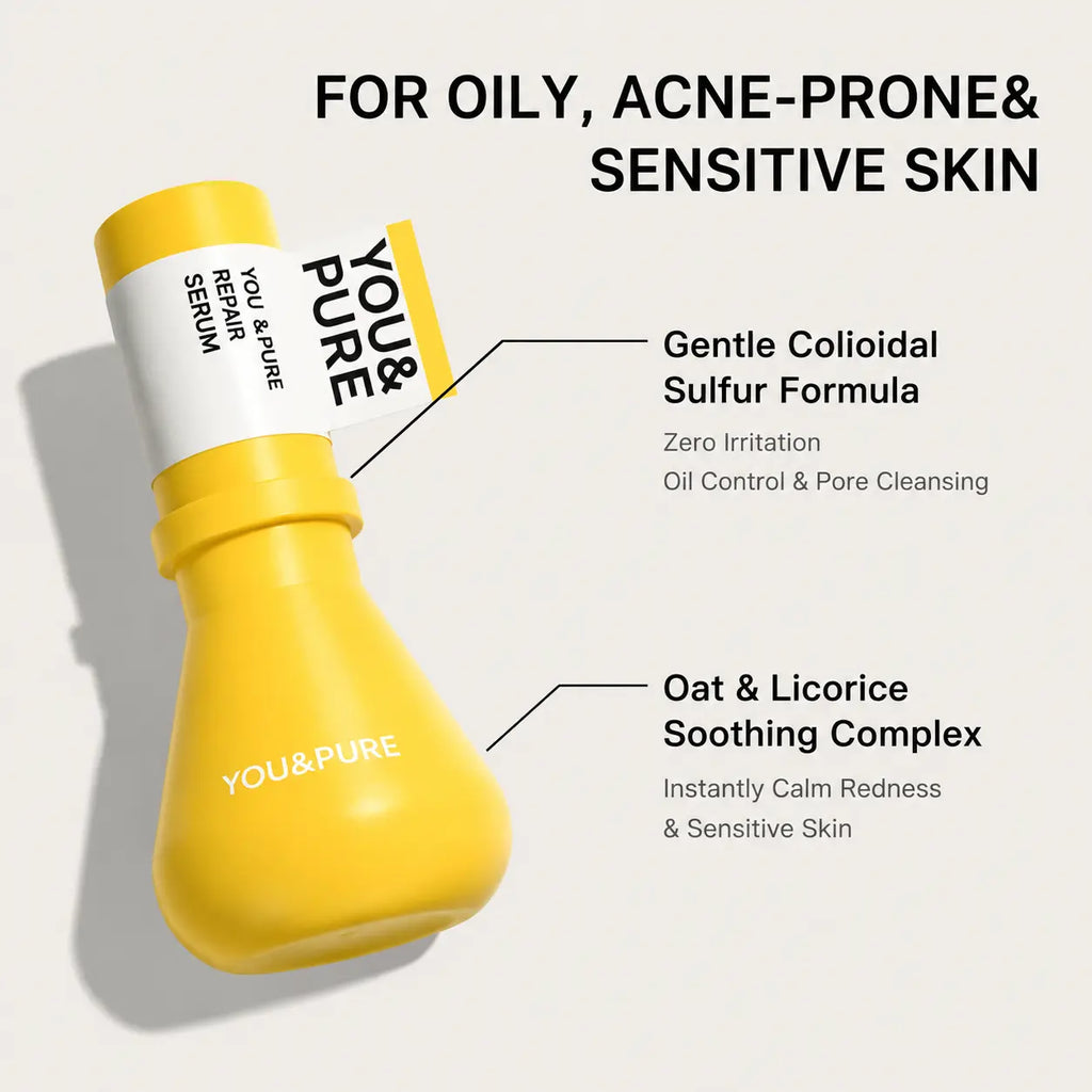 Colloidal Sulfur Multi-Peptide Serum | Skin Treatment & Acne Treatment | 8H Acne Relief&7D Skin Repair,Oat Soothing Redness Relief Essence, Oil Control Acne Clearing Anti-Aging Hydrating Skin Repair Serum for Sensitive Oily Skin