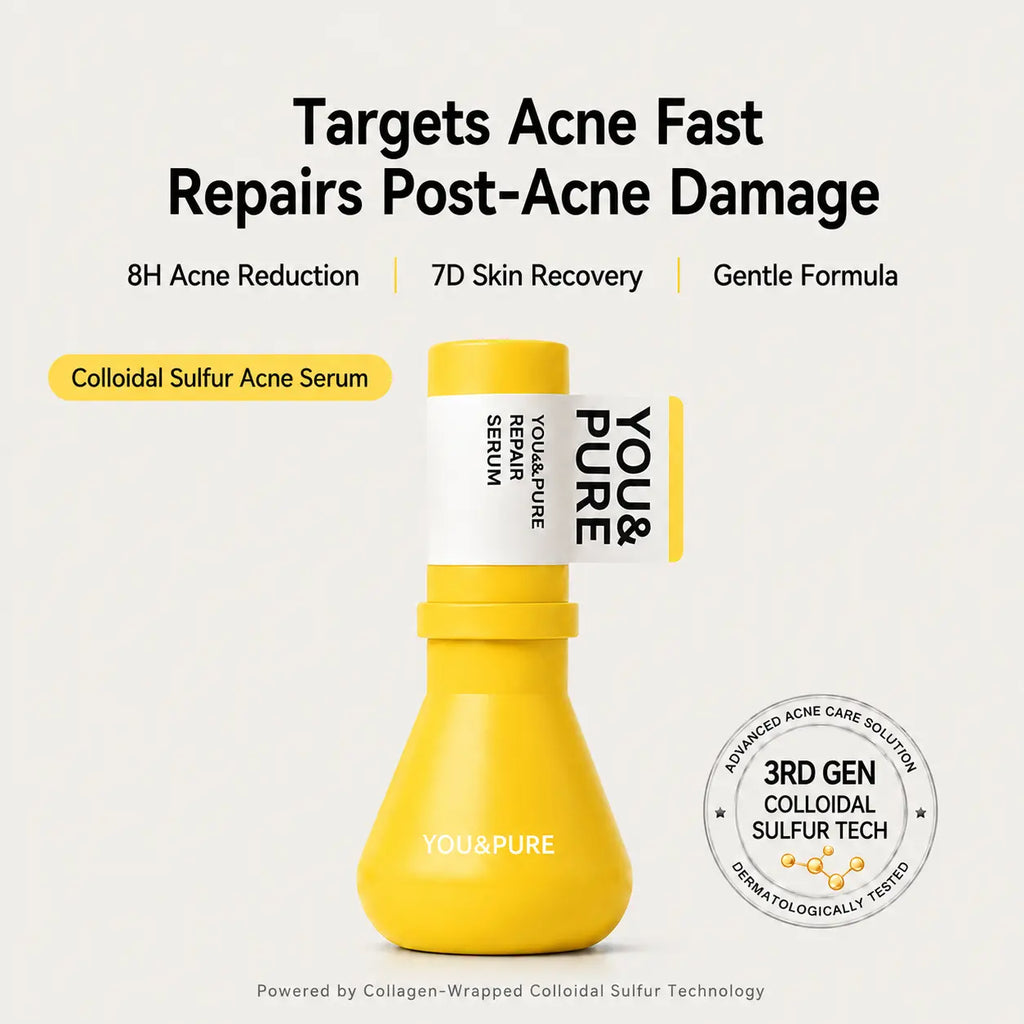 Colloidal Sulfur Multi-Peptide Serum | Skin Treatment & Acne Treatment | 8H Acne Relief&7D Skin Repair,Oat Soothing Redness Relief Essence, Oil Control Acne Clearing Anti-Aging Hydrating Skin Repair Serum for Sensitive Oily Skin